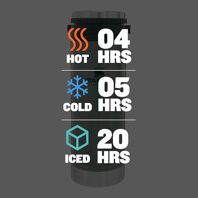 Stanley Travel Mug with Integrated French Press 16 oz | 5 Minute Brew, 4 Hours Hot,Leakproof Lid | Mesh Filter for Coffee Grounds | Insulated Stainless Steel Coffee Maker | BPA-Free | Hammertone Green