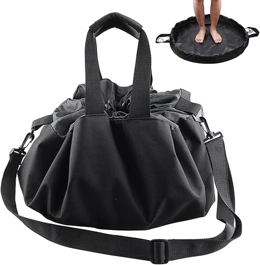 Wetsuit Change Mat, Portable Large Beach Dry Bag Waterproof Changing Mats with Shoulder and Handle Strap for Surfing