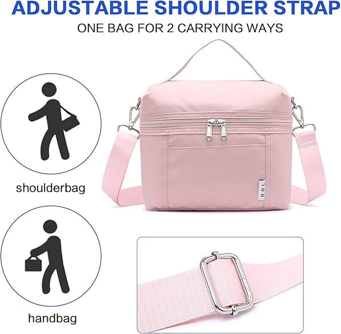 NOL Natural Organic Lifestyle Insulated Lunch Bags for Women Cooler Bag Lightweight Nylon Waterproof Lunch Box For Work
