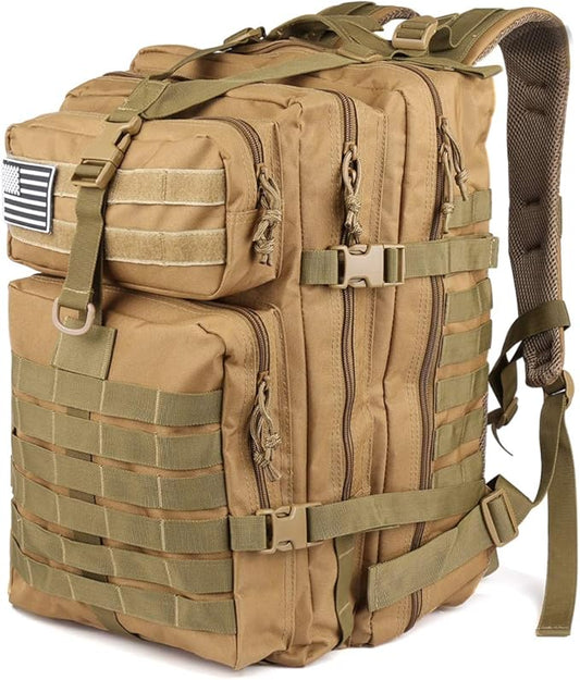 ROARING FIRE Tactical Backpack, Army Assault Pack, Molle Backpack for The 3 Day Pack, 45L prepper bag