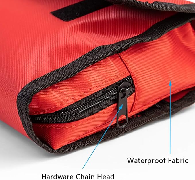 Aoutacc Nylon First Aid Empty Kit,Compact and Lightweight First Aid Bag for Emergency at Home, Office, Car, Outdoors, Boat, Camping, Hiking(Bag Only) (2 Pack Red Foldable)