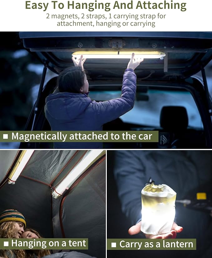 USB Rechargeable Camping Lantern,Inflatable Camping Light for Tent,4 Lighting Modes,IP66 Waterproof,Portable and Lightweight