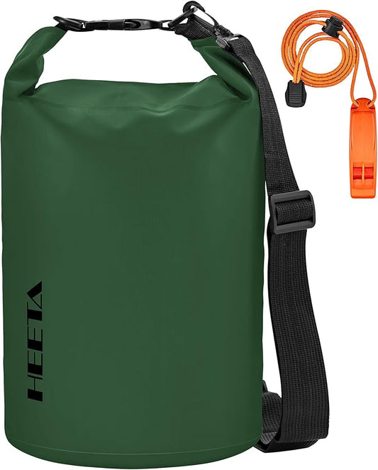 HEETA Waterproof Dry Bag for Women Men(Upgraded Version) 5L/10L/20L/30L/40L Roll Top Lightweight Dry Storage Bag Backpack with Emergency Whistle for Travel, Swimming, Boating, Kayaking, Camping, Beach