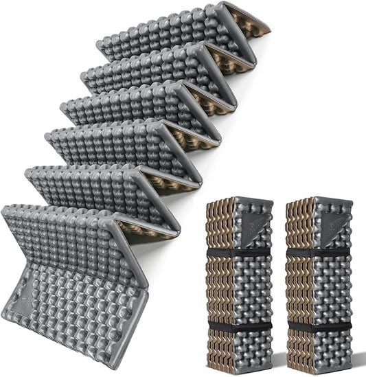 Foam Camping Pads for Hiking, Ultralight Closed Cell Mattress, Waterproof Soft Mat for Adults, Wide Picnic Yoga Mats, Folding Sleeping Pad for Outdoor Backpacking