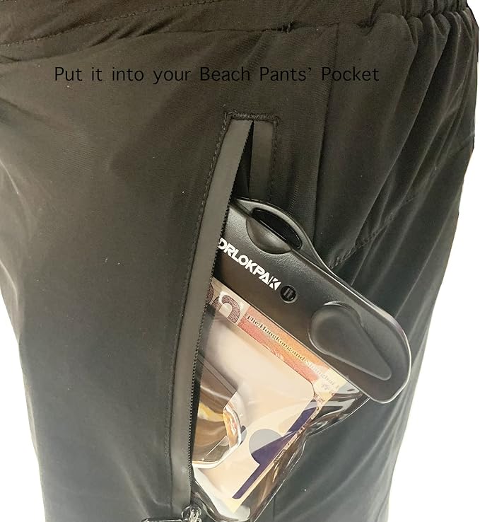 DRLOKPAK Submersible Waterproof Wallet Surf Dry Car Key FOB Case Bag 2Pack Waterproof Pouch Holder For Key Credit Door Ship Card Cash ID Driver Fishing Hunting License(Clear＋Clear