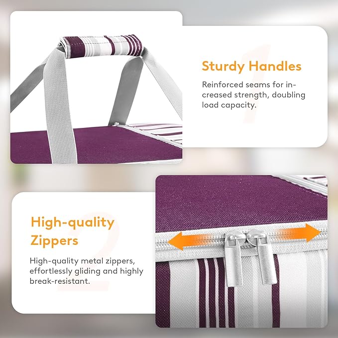 Insulated Casserole Carrier for Hot or Cold Food, Lasagna Lugger Tote for Potluck Parties/Picnic/Cookouts, Fits 9"×13" Baking Dish, Purple