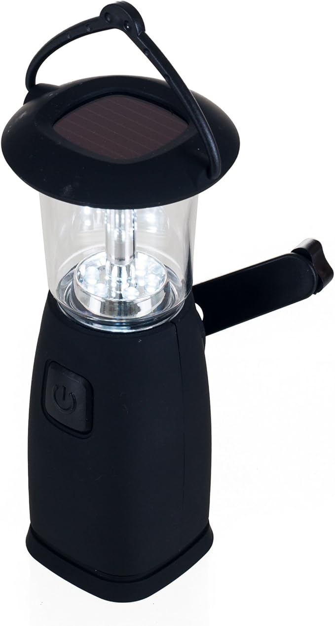 Whetstone 6 LED Solar and Dynamo Powered Camping Lantern, Black