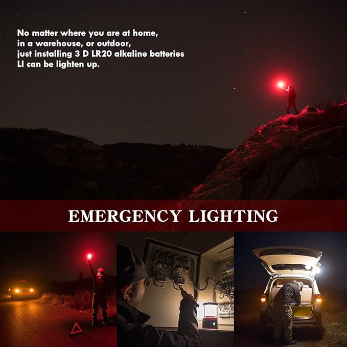Weltool L1 3000K Warm White Portable LED Camping Lantern Dimmable with Red Light S.O.S Waterproof Shockproof for Hiking, Emergencies, Hurricanes, Outages, Hardware 3 D Alkaline Battery Operated