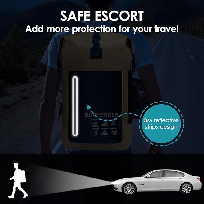 Waterproof Backpack 20L/30L/40L- Roll Top Closure Bag - Hiking Backpack - Lightweight Durable Floating Dry Bag with IPX8 Waterproof Phone Case