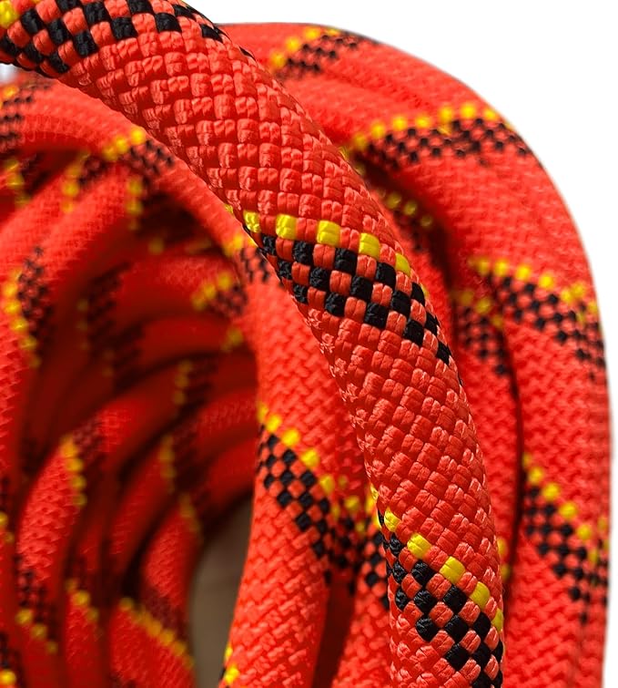 Static Climbing Rope 10.5mm UIAA Static Line Rappelling Rope Nylon Kern Mantle Rope for Escape Rope Rock Climbing, Mountain Tree Climbing, Hauling, Rescue