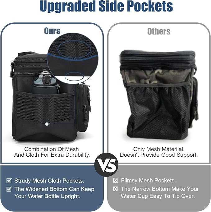 Insulated Lunch Box for Men/Women: Reusable Lunch Bag for Work Office Daytrip Picnic Beach - Leakproof Cooler Tote Bag Organizer for Adults - Black