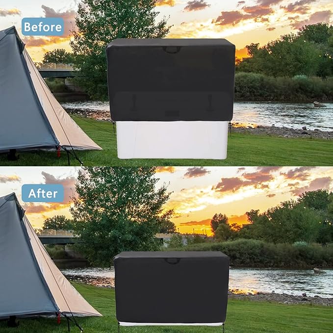 Kingling Cooler Cover, Waterproof Outdoor Rolling Ice Chest Wheeled Camping Cooler Cover
