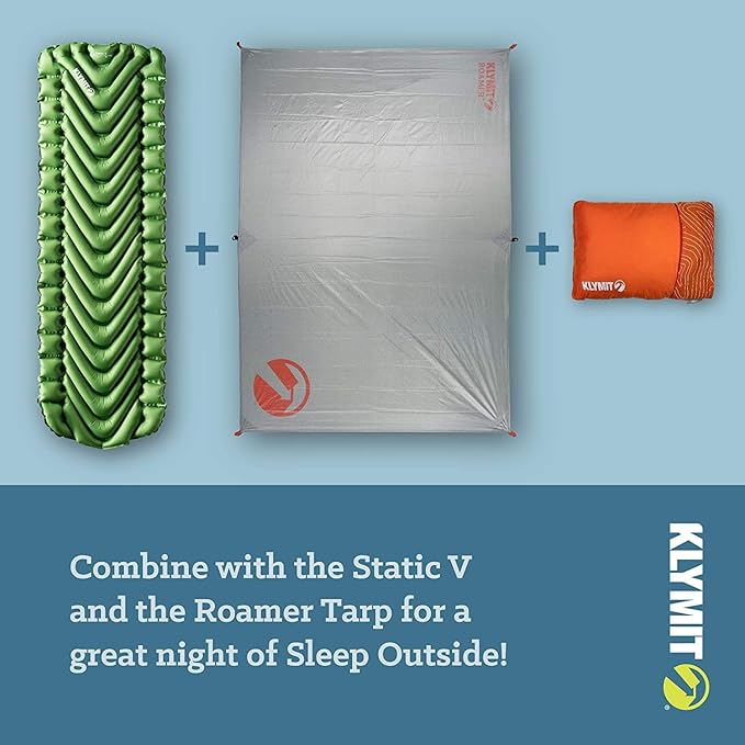 Klymit Drift Camping Pillow, Shredded Memory Foam Travel Pillow with Reversible Cover for Outdoor Use, Orange, Regular