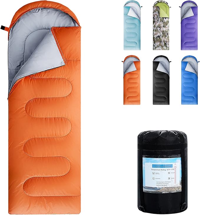 Sleeping Bags for Adults,Kids & Girls-Warm & Cold Weather Lightweight Waterproof Sleeping Bag Backpack with Compact Bag,Great for 3-4 Seasons Hiking,Camping and Outdoor Mountaineering