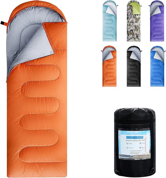 Sleeping Bags for Adults,Kids & Girls-Warm & Cold Weather Lightweight Waterproof Sleeping Bag Backpack with Compact Bag,Great for 3-4 Seasons Hiking,Camping and Outdoor Mountaineering