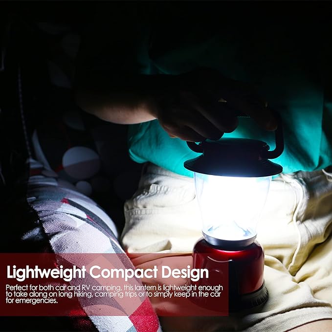 LED Lantern Variable Power Retro Battery Powered Camping Light, COB High Brightness Dimmable Camping Lamp for Hiking, Fishing, Repairing and Emergency Lighting (2)