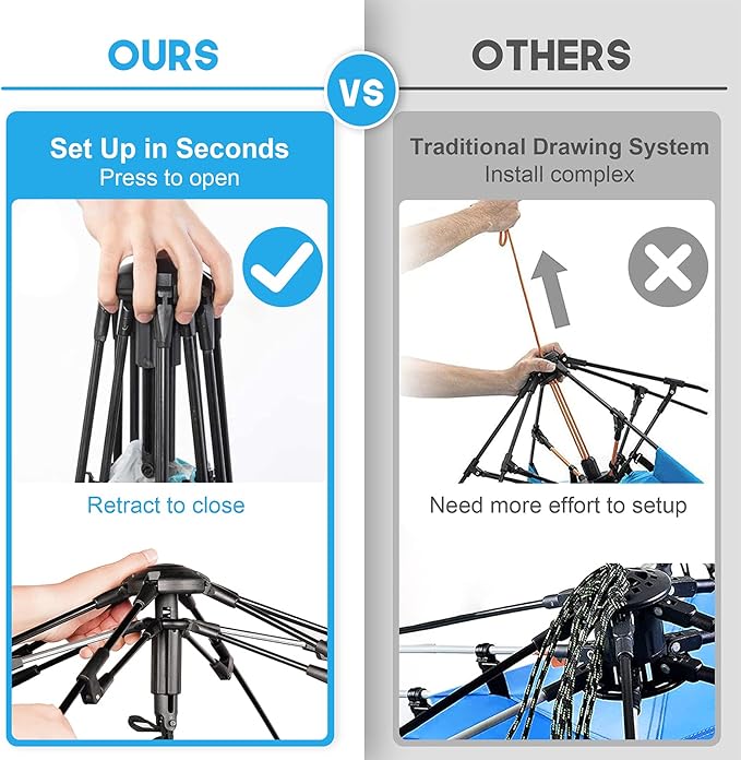 MIRUS Pop Up Beach Tent, Deluxe XL Sun Shade Shelter for 3-4 Person with UPF50+ Protection, Extendable Floor & 3 Ventilating Windows Carrying Bag Stakes and Guy Lines