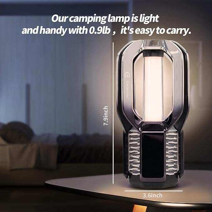 Rechargeable LED Camping Lantern - Free-Grip Design,4 Modes,IP65 Waterproof,3000K Warm Glow, Lightweight Portable Outdoor Light,Emergency Tent Light for Hiking,Backpacking & Home Use