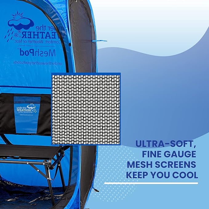 WeatherPod® The Original Shark Tank MyPod™ Mesh 1-2 Person Pop-Up Screen Pod - Keeps Out Bugs, Mosquitos, and Harmful UV Rays - UPF 50 for Maximum Protection from The Sun