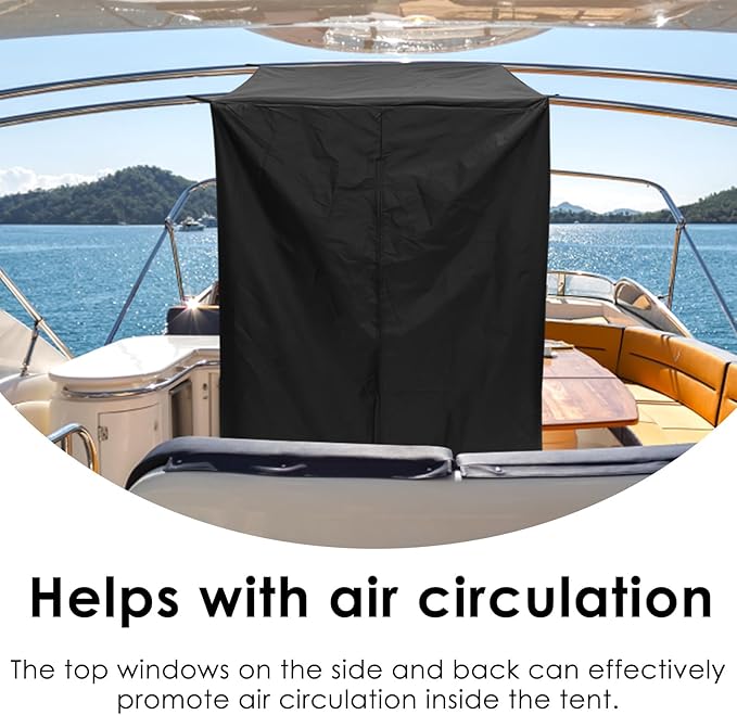 Boats Privacy Curtain Boat Changing Room Portable Privacy Tent for Boats with Storage Bag, Boat Changing Room Easy to Install Hanging Privacy Partition for Pontoon Boats 39.37 x 39.37 x 78.7 Inches
