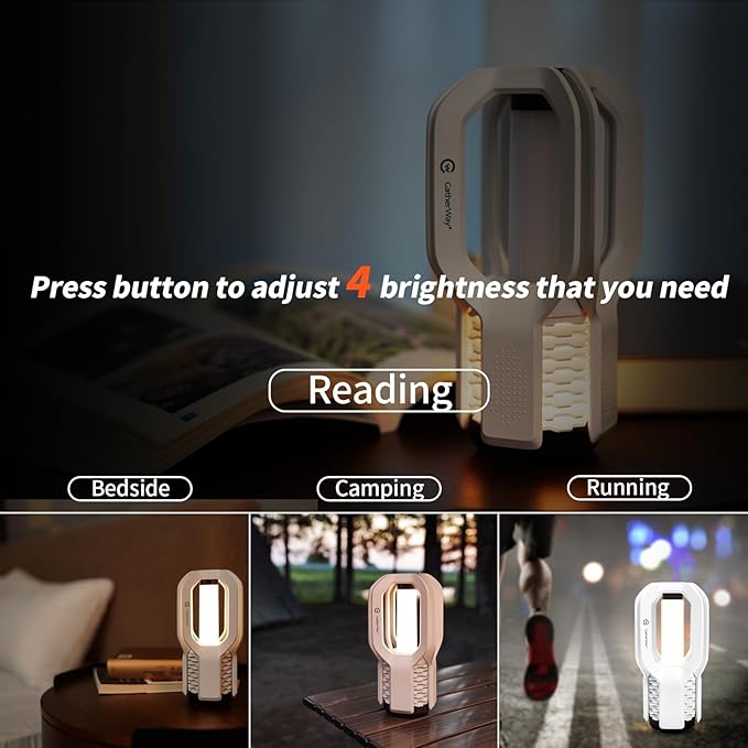 Rechargeable LED Camping Lantern - Free-Grip Design,4 Modes,IP65 Waterproof,3000K Warm Glow, Lightweight Portable Outdoor Light,Emergency Tent Light for Hiking,Backpacking & Home Use