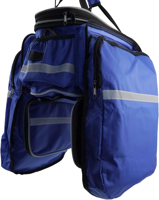 Disconano® Waterproof Multi Function Excursion Cycling Bicycle Bike Rear Seat Trunk Bag Carrying Luggage Package Rack Panniers with Rainproof Cover