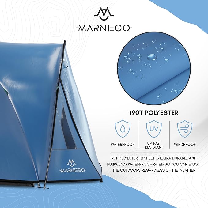 Pop Up Tent for Camping & Hiking - Ultralight 1-2 Person Tent, Backpacking & Bivy Style
