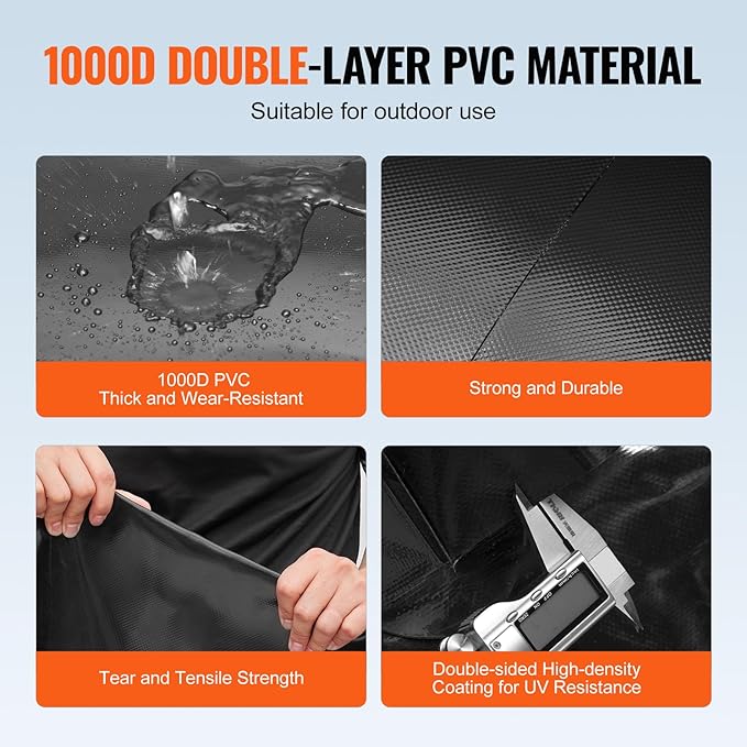 VEVOR 240L/63.4 Gallon Water Storage Bladder, Portable RV Water Tank, 1000D PVC Collapsible Water Storage Containers, Soft Water Storage Bag, Water Bladder,Camping, Emergency Water