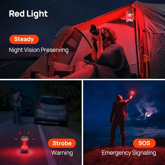 Consciot LED Camping Lantern, USB-C Rechargeable, 5 Light Modes 3 Color Temperatures 4400mAh Battery | Disassembly Free Design & Magnetic | Dimmable Flash Light & Night Light for Indoor and Outdoor