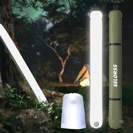 SELORSS Inflatable Outdoor Camping Light, Meets IP66 Waterproof Standard, Provides 2000 mAh Charging, Suitable for Camping, Hiking, Traveling and Other Outdoor environments.