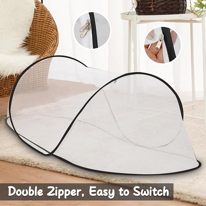Pop Up Mosquito Net for Bed, Adjustable Anti Mosquito Bed Canopy, Fly Net Tent for Single, Indoor & Outdoor(78 * 56 * 31 inch)