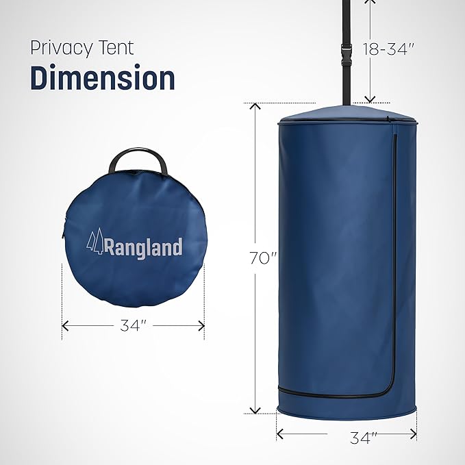 Instant Changing Tent for SUV Trunk, Easy Pop-Up Privacy Shelter with Liftgate Suction Pod - Portable Dressing Room for Beach, Outdoor Camping Shower, Toilet (Carry-Bag Included), Blue