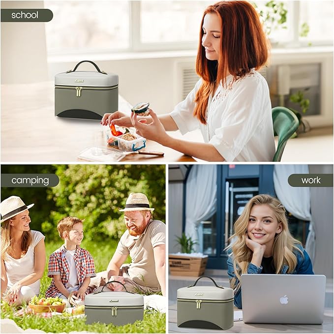 LOVEVOOK Lunch Box for Women,Adult Insulated Lunch Bag for Women,Leakproof Cooler Bag for Office Picnic Hiking Beach,Lunch Tote Bagwith Adjustable Shoulder Strap