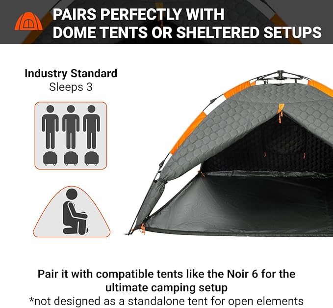 Crua Culla Maxx Temperature Regulating Inner Camping Tent – Interior Pop Up Tent Insulation Liner, Offers Blackout Coverage & Noise-Cancellation, Ideal for All Seasons