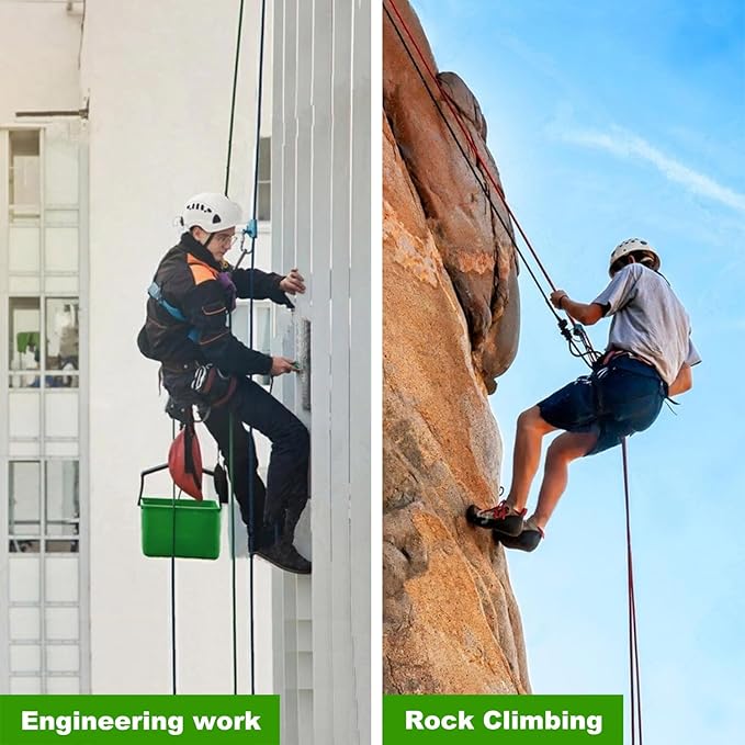 Double Braided Arborist Rope (1/2 in x 100 ft) Polyester Rope Bull Rope 48 Strands for Tree Work Climbing Pulling Swing Sailing, Blue