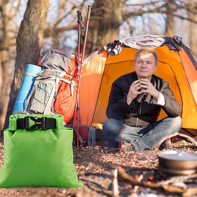 Pimoys 5 Pack Waterproof Dry Sacks, Lightweight Outdoor Dry Bags Ultimate Dry Bags for Kayaking Rafting Boating Camping (1.5L, 2.5L, 3.5L, 4.5L, 6L)