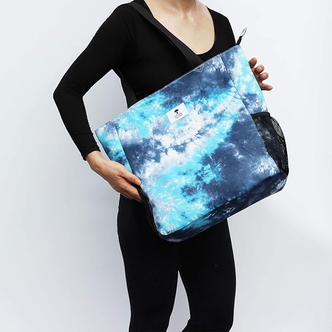 ESVAN Original Floral Water Resistant Large Tote Bag Shoulder Bag for Gym Beach Travel Daily Bags Upgraded