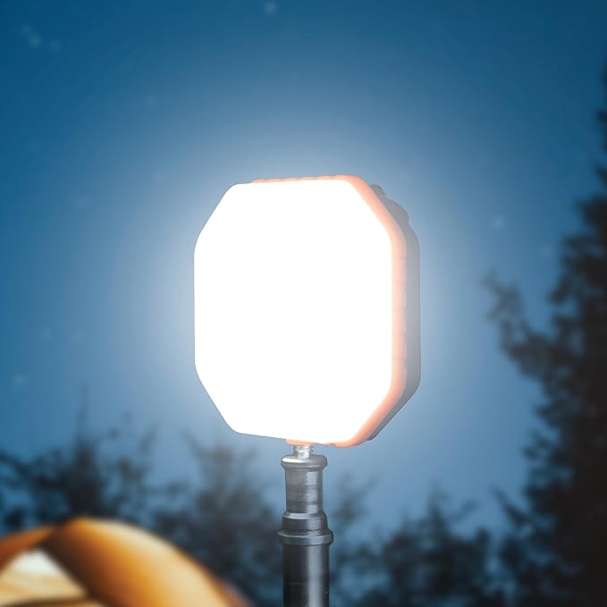 Wagan EL4308 Solar Powered LED Camping Lantern USB Rechargeable LED Tent Light Flashlights Camping Light with Folding Hanging Clip Tripod Mountable for Outdoor Backpacking Gear Emergency Kits