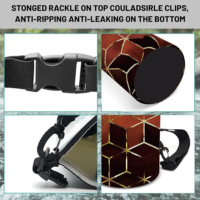 Waterproof Dry Bag,Roll Top Geometric Ombre Small Waterproof Backpack 5L/10L/20L Floating and Lightweight Bags for Kayaking, Boating, Fishing, Swimming and Camping