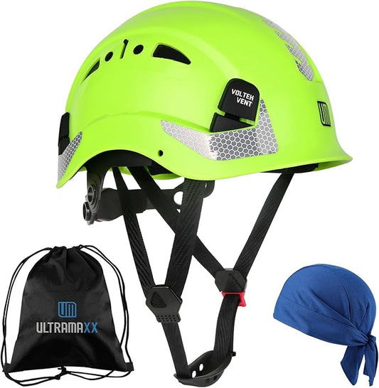 Safety Helmet Hard Hat, ANSI Z89.1 Approved Lightweight Vented Work Helmet, 6-Point Adjustable Ratchet Suspension Hardhat Ideal for Industrial and Construction