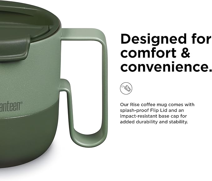 Klean Kanteen Rise Tumbler - Insulated Stainless Steel Tumbler w/Flip Lid, 16 oz, Stellar