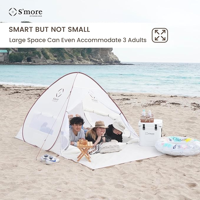 S'more Emergency Tent Shelter, Survival Tent for 2 Person, Lightweight and Portable Sun Shade Shelter, UFP 30+ Waterproof and Windproof Tent for Camping, Hiking, Backpacking and Outdoor Activities