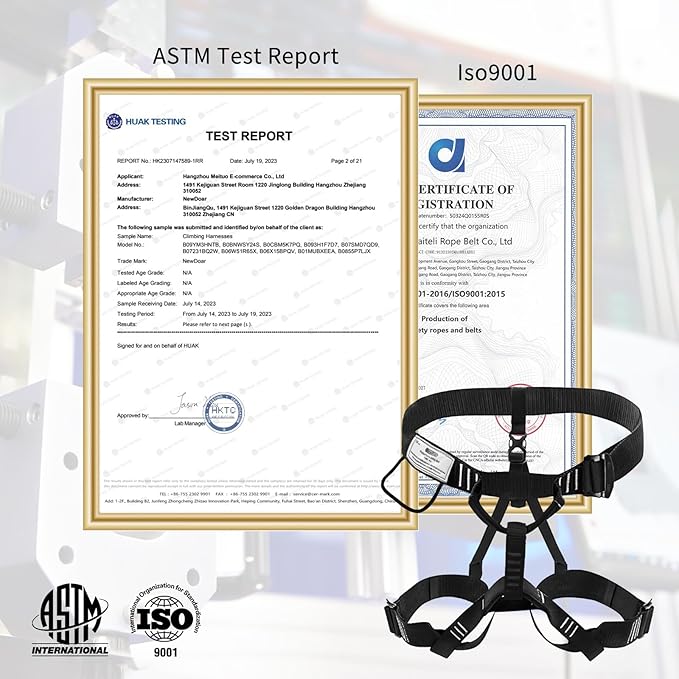 NewDoar Climbing Harness, Mountaineering Rock Climbing Harness, Half Body Harness for Rappelling Fire Rescuing Tree Climbing