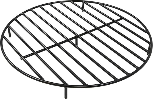Sunnydaze 30-Inch Round Heavy-Duty Steel Fire Pit Grate - for Outdoor Firepits - Black