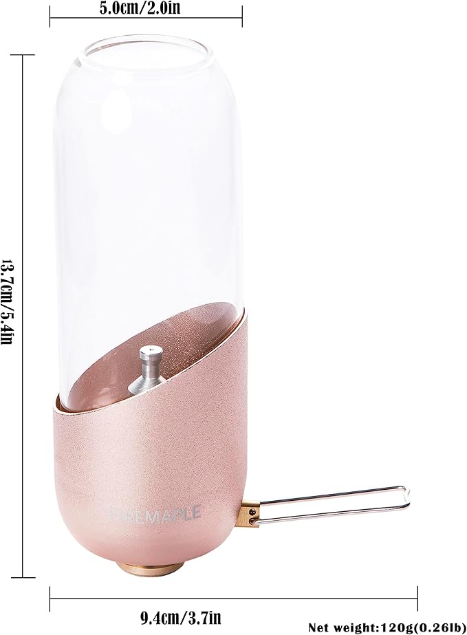 Fire Maple Orange Camping Light, Propane Lamp，Gas Lantern, Glass Lampshade & Windproof, NO Mantles Needed, Brightness Adjustable, Heating, Camping Atmosphere &Bright Flames