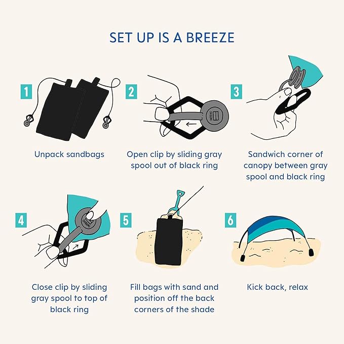 Shibumi Shade®, World's Best Beach Shade, The Original Wind-Powered® Beach Canopy, Provides 150 Sq. Ft. of Shade, Compact & Easy to Carry, Sets up in 3 Minutes, Wind Assist Included