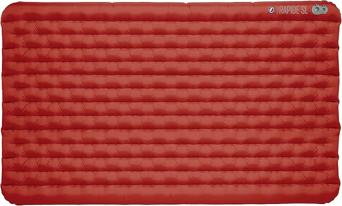 Big Agnes Rapide SL - Insulated Sleeping Pad, Ultralight, All Season Compact Backpacking and Hiking, Pumphouse Sack Included, Orange, 40X72 Double Wide