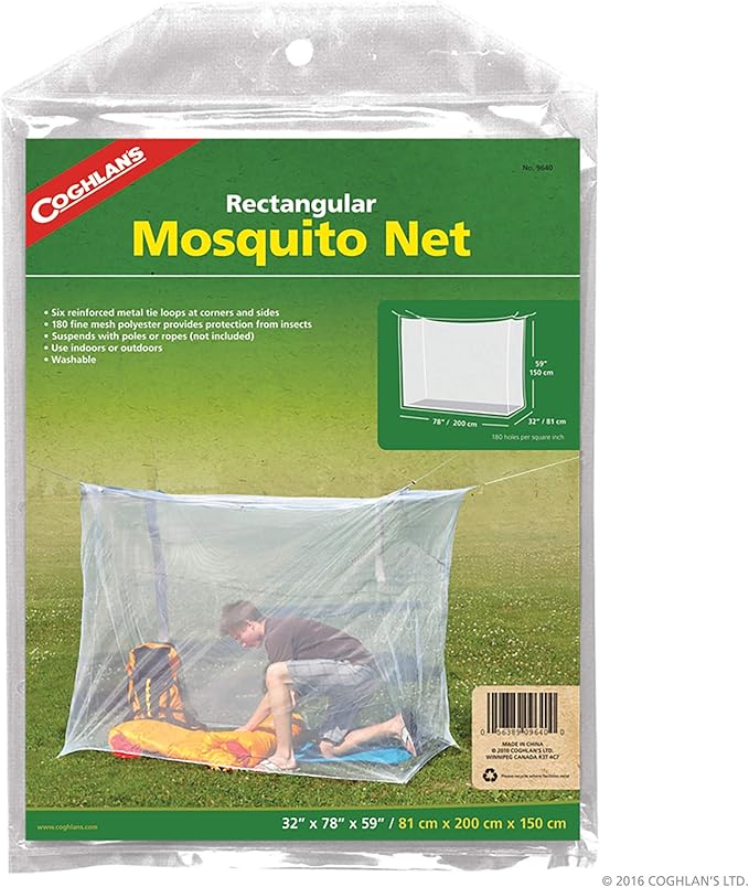 Coghlan's 9640 32x78 Mosquito Bed Net, Multicolor, single wide / 180-mesh