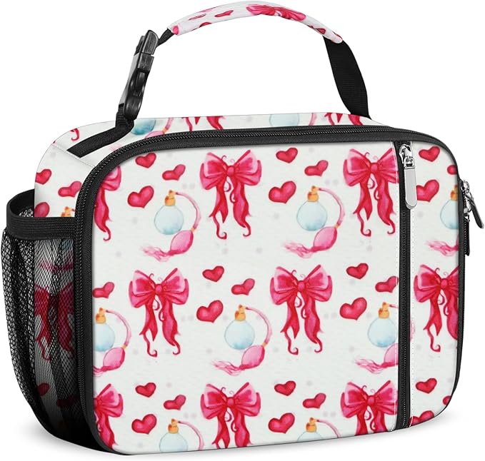 esouler Lunch Box Kids Insulated Lunch Bag for Boys & Girls Durable Children Lunchbox for School with Water Bottle Holder-Bowknot