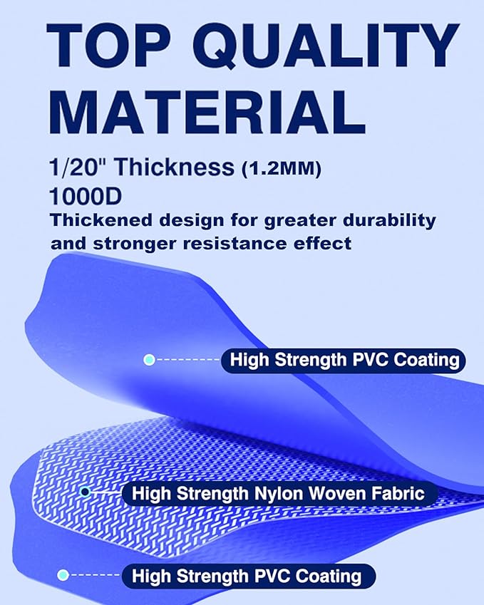 PYY Portable 264 Gallon Water Bladder - Truck Bed,Carrier Cart, Large Water Bob Bathtub Emergency Water Bladders for Outdoor RV Car Camping,Water Bladder Tank with Spigot,Overflow Kit-Blue 1000L